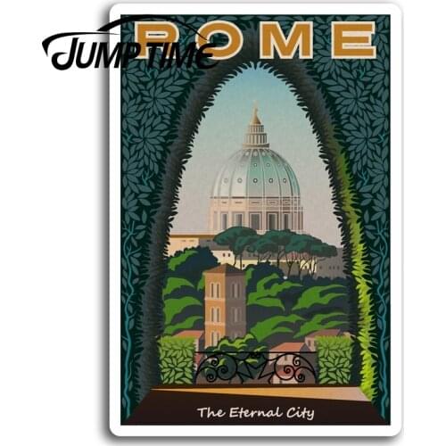 Jump Time for Rome Italy Vinyl Stickers City Travel Sticker Laptop Luggage Truck Window Bumper Decal Waterproof Accessories