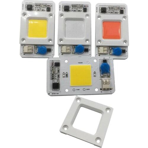 50W 110V 220V COB High Power led built-in driver white LED, Full Spectrum LED Royal blue Warm white