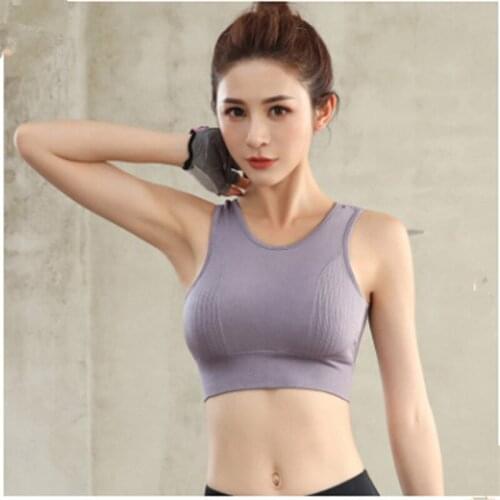 Women Yoga Crop Top Sports Bra Push Up Underwear Fitness Brassiere Bras Athletic Vest Shockproof Shirt Sport Running Sportswear