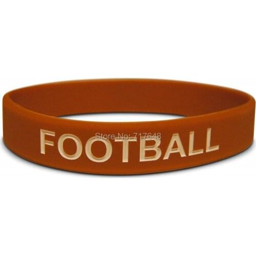 100pcs Sports Variety Football wristband silicone bracelets free shipping by epacket A