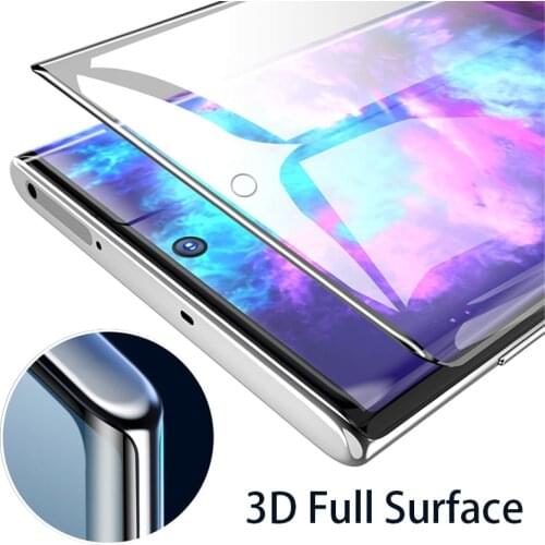 Hot Bending 9H Explosion-Proof 3D Full Curved Surface Curved Screen Protector For Samsung S10 S20 Ultra Blue-ray No White Border
