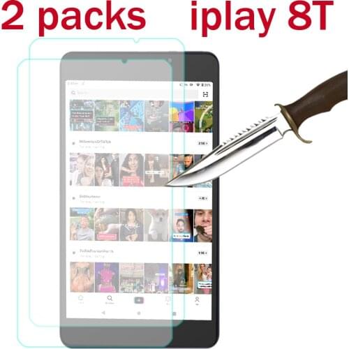 2 Packs 9H Tempered Glass for Alldocube Iplay 8T 8'' Tablet Screen Protector Film for Alldocube Iplay 8T 8 inch