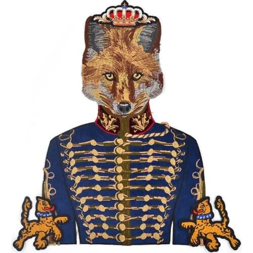 4Pcs/set Big Cool Dog Face Patch Embroidered Sew On Patches Sticker For Clothes Sewing On DIY Jeans Appliques Badge LSHB861