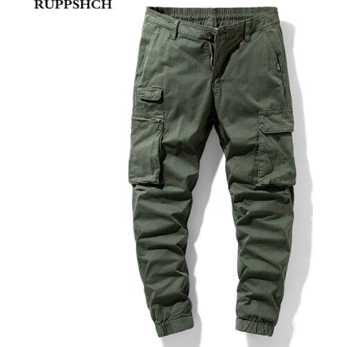 2021 Summer New Men Cargo Pants Men Cotton Thin Stretch Casual Pants High Quality Big Pockets Cargo Pants Men Long Pant