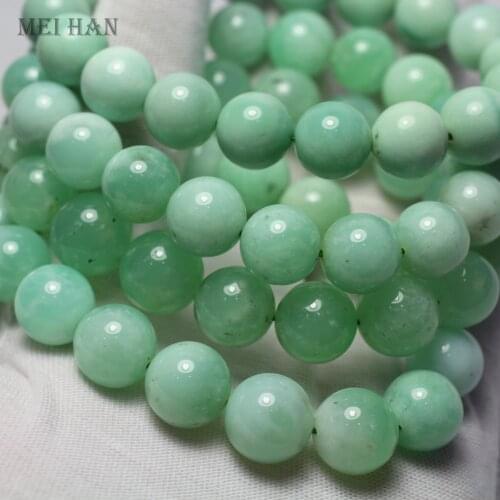 Meihan (1 bracelet/set) natural Australia Chrysoprase AA 11.5-12.5mm smooth round loose beads stone for jewelry making desgin