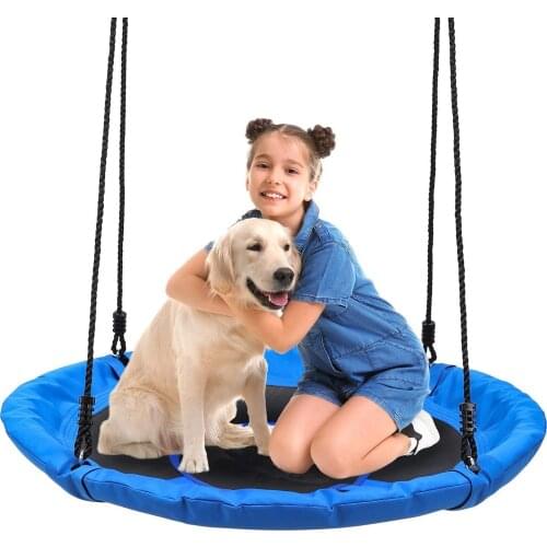 Childrens Oxford Cloth Swing Height Adjustable Woven Birds Round Net Rope Outdoor Hammock Hanging Chair Popular Detachable