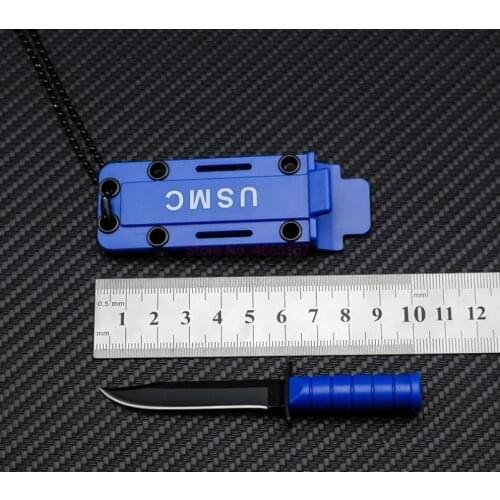 By DHL 200pcs Portable Mini Necklace Blade Fruit Knife Camp Outdoor Hunt Survive Hike Pocket Self Defense multi-function tool