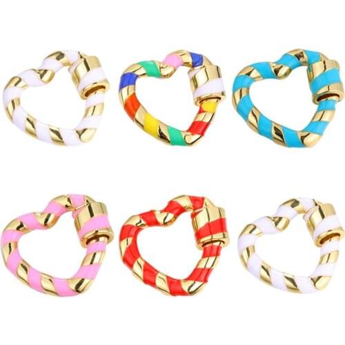 DIY Jewelry Making Handmade Zircon Craft Clasps Supplies Screw Clasps Pendants Accessories For Women