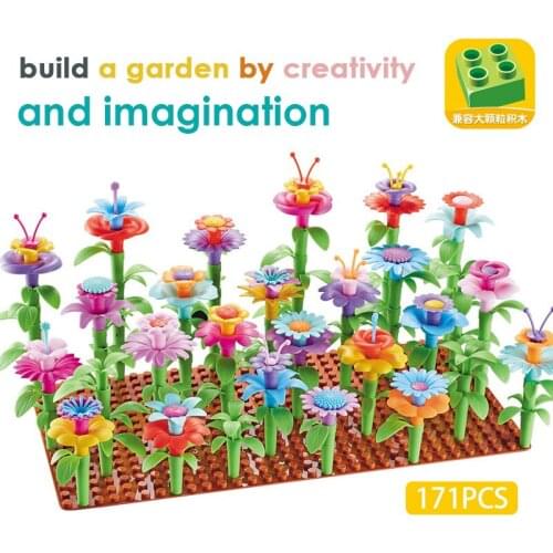 Beloved store DIY garden building block 171/104/54pcs assemble create own masterpiece colorful best Gift boy girl learn with fun