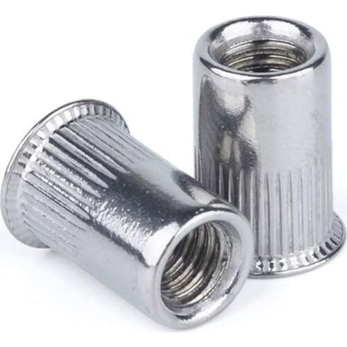 M3 M4 M5 M6 M8 M10 M12 304 Stainless steel 304 rivet nut rivet flat head rivet nuts pull mother