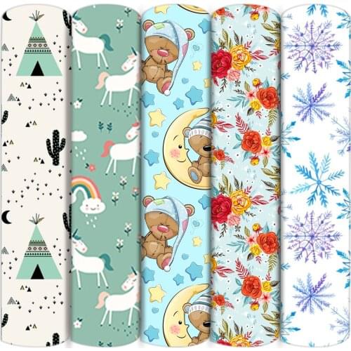 Bear Polyester Cotton Fabric Patchwork Tissue Kid Home Textile Sewing Doll Dress Curtain Quilting Needlework Material,1Yc16568