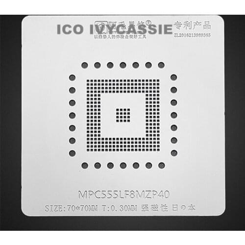 MPC555LF8MZP40 BGA Stencil Car PC Board BGA IC Chip Reballing Pins Solder Tin Plant Net Amaoe Square Hole Heating Steel Mesh