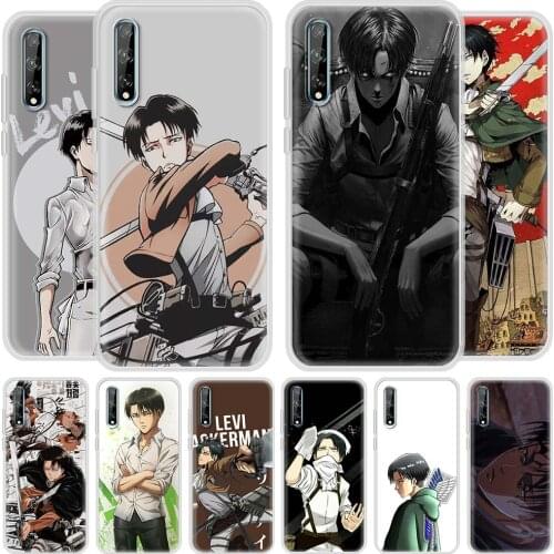 Levi Ackerman Attack On Titan Soft Case Fundas For Huawei Y6 Y7 Y9 2019 Y9a Y9 Prime Y9s Y8s Y8p Y7p Y6p Y5p Y6s Phone Cover