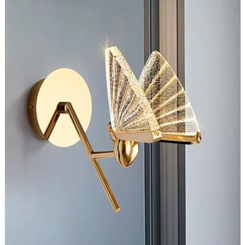 Wall lamp bedside lamp modern minimalist aisle corridor bedroom living room background wall Nordic light luxury creative free wi