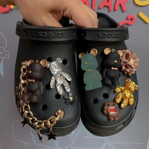 Punk Croc Charms Designer Vintage Shoes Charms for Crocs Luxury Clogs Shoe Buckle High Quality Croc Accessories Kids Girls Gift