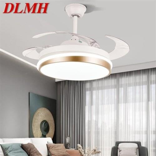 DLMH Ceiling Fan Light Invisible Lamp With Remote Control Modern Simple LED For Home Living Room