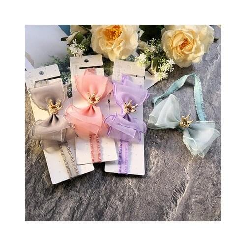 Flower Baby Headband Lace Bows Crown Kids Baby Girl Headbands Turban Elastic Princess Hair Band Haarband Baby Hair Accessories