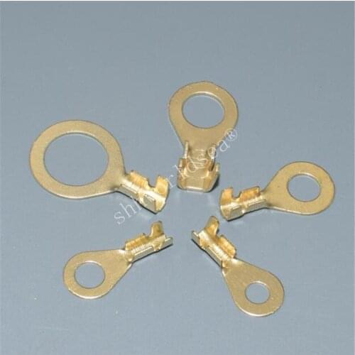 Shhworldsea 10PCS Auto Car Splices Wire Ring Round Terminal Crimping Loose Pins Terminals Tab Copper Opening Nose End