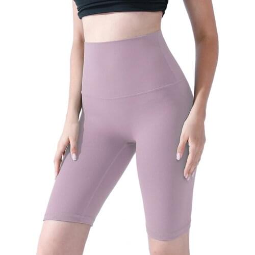 Yoga Pants High Waist Breathable Solid Color Cotton Tight Shorts for Fitness