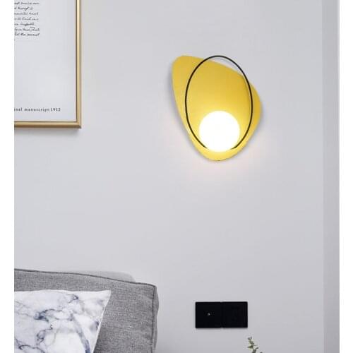 Nordic Post-modern Golden LED Wall Lamp Bedroom Bedside Study Living Room Balcony Aisle LED Black Wall Lamp Surface Mounted 27W