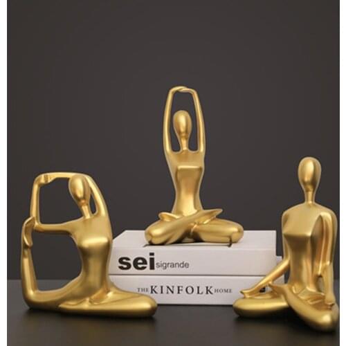 Nordic Yoga Sports Figure Decoration Abstract Art Yoga Pose Statuette Home Decoration Living Room Desktop Decoration Decoration