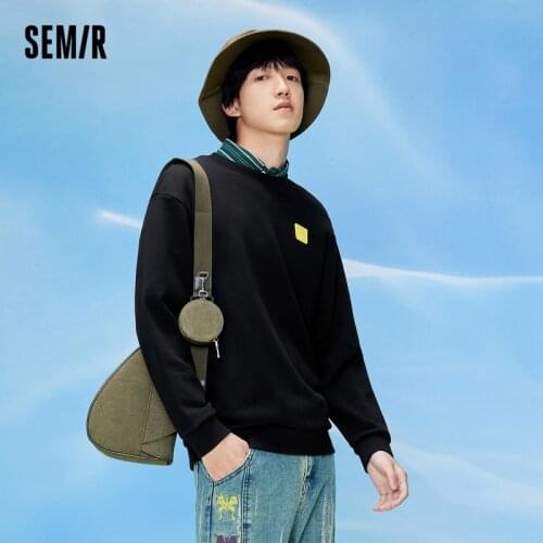 SEMIR Sweatshirt Men Autumn 2021 New Cartoon MenS Couple Top Trend Round Neck Hoodie