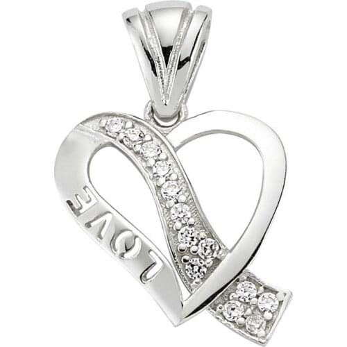 Tevuli 925 Sterling Silver Love Heart Lady Necklace