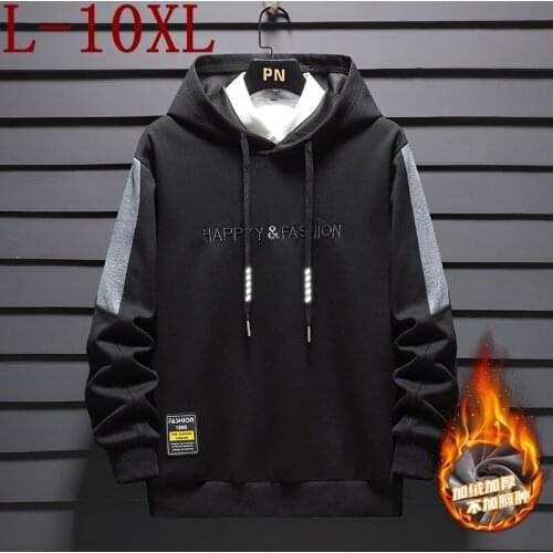 10XL 9XL 8XL 7XL Sweatshirt Men 2021 New Winter Oversized Hoodie Sweatshirts Mens Thick Fleece Harajuku Hoodies Men Streetwear