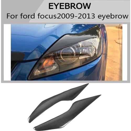 Carbon fiber Car headlight lips brows lamp eyebrows Fit For Ford Focus 2009 2010 2011 2012 2013
