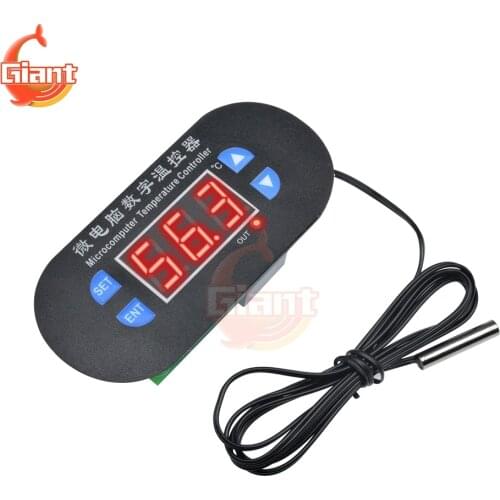 W1308 DC 12V AC 110V 220V Red Blue LED Display Digital Temperature Controller Thermostat Adjustable Cool Heat Control Switch