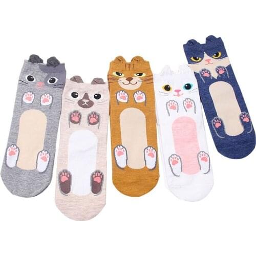 6 Pairs Women Socks New Arrival Cute Lovely Cartoon Animal Zoo Girls Cotton Warm Soft Socks Youthful Style Patterns Lovely Meias