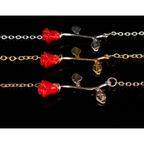 3D Rose Flower Design Charm Bracelet For Women Bangle Adjustable Pulseras Mujer Wedding Bridal Jewelry Gift