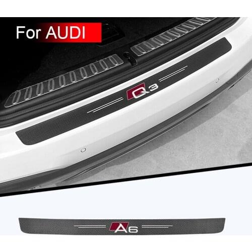 1PC car sticker carbon fiber texture cloth trunk protection decoration For Audi A3 A4 A5 A6 A7 A8 Q3 Q5 Q7 Q8 car accessories