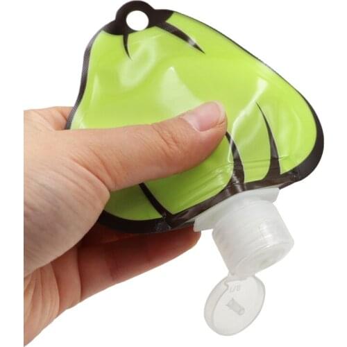 1pc 7 Sizes Travel Squeeze Bag 30ml Silicone Folding Dispensing Tube Bottle Portable Cosmetic Shampoo Lotion Holder Container