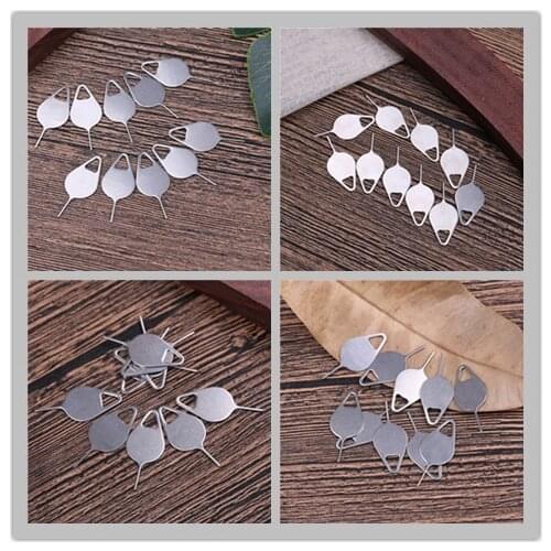 10pcs Sim Card Tray Removal Eject Pin Key Tool Stainless Steel Needle for iPhone iPad Samsung for Huawei xiaomi