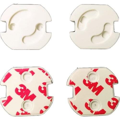 10pcs/lot New Pure White ABS Baby Safety Plug Socket Protective Cover Protective Insulation Against Electric Shock 2 Hole Round