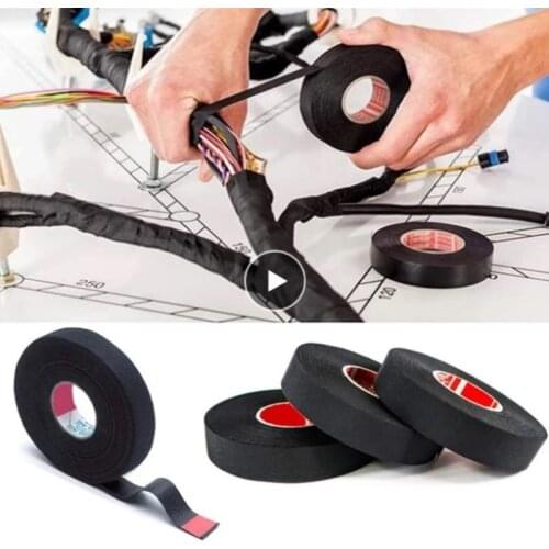 15m Electrical Insulation Tape 9/15/19/25/32 Width Heat-resistant Looms Wiring Harness Tape PET Bundle Flame Retardant Tape Home