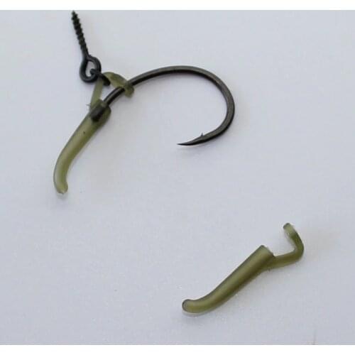 20pcs Carp Fishing Accessories Rubber Hook Sleeve Line Aligner Camouflage Color Terminal Fishing Tackle Hair Rig Swivel Ronnie