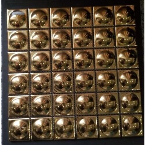 3D Gold Electro plate Ceramic Mosaic Wall Tiles ,Kitchen backsplash Showroom backdrop hallway DIY Wall Sticker Wallpaper
