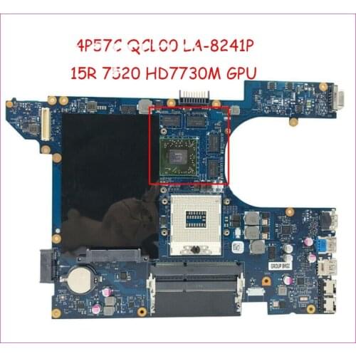 4P57C QCL00 LA-8241P For Dell Inspiron 15R 7520 Laptop Motherboard DDR3 HD7730M tested