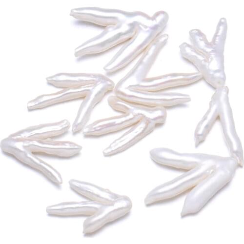 1PC Natural Freshwater Pearls Beads Chicken paw shaped Loose Beads for Jewelry Making DIY Women Necklace Bracelet 20x20-30x30mm