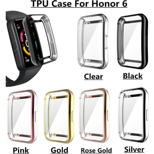 For -Huawei Honor Band 6 watch Case Soft Tpu Case Full Cover Watch Fit Shockproof Case Honor Watch 6 Plating Shell