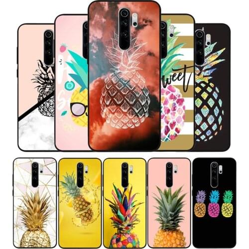 Fruit cute pineapple Black TPU Silicone Soft Phone Case For Redmi 4A 4X 7A 5 Plus 6 Pro NOTE 9 7 8 5 Pro 4 6