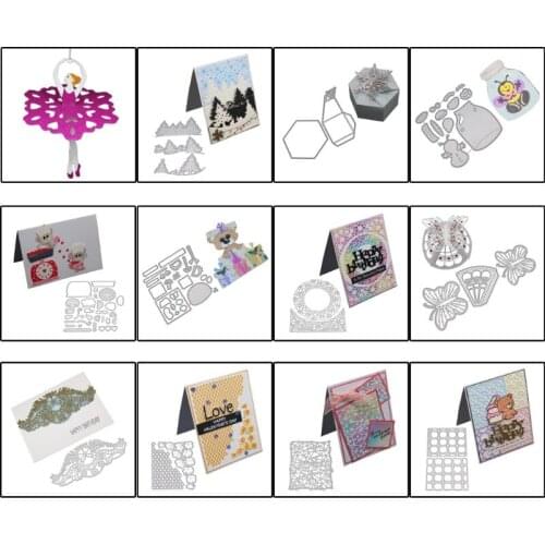 Flower Background Metal Cutting Dies Stencil DIY Scrapbooking Album Stamp Paper Card Embossing Craft Decor T3EC