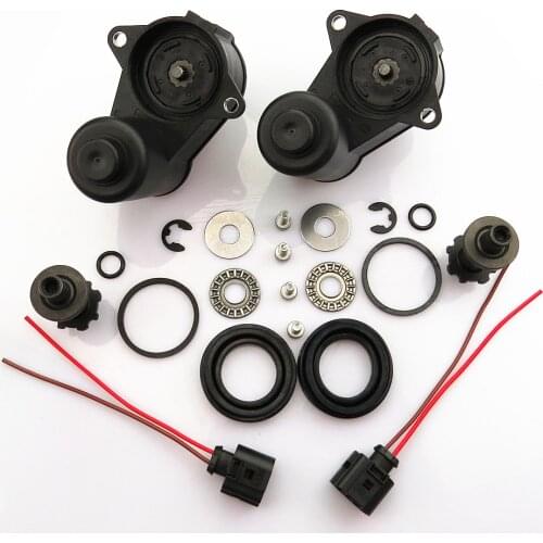SCJYRXS 12 Teeth Rear Wheel Brake Motor + Bearing Screw Kit + Cable Pigtail Plug For Q3 Passat B6 B7 Tiguan 32332267 1J0973722A