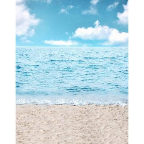 5x7ft Sea Beach Blue Sky Photography Backdrops Photo Props Studio Background