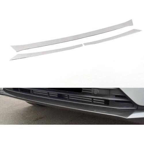 Chrome For Volvo XC60 2018 2019 Stainless Steel Exterior Front Bottom Bumper Skid Stripe Decorative ABS Trim