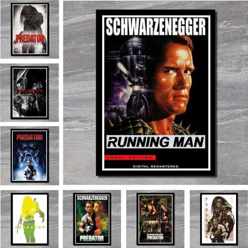Perfect JL Poster And Prints Arnold Schwarzenegger The Predator Monster Horror Classic Movie Poster Wall Stickers