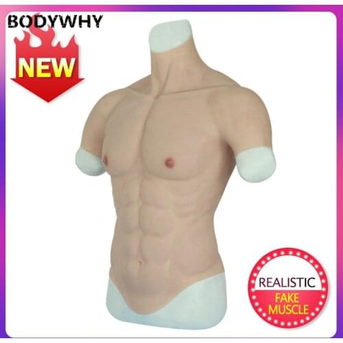 New Male Realistic Fake Abdominal Muscles Abdominal Strong and Realistic Silicone Artificial Simulation Man Fake Chest Muscles