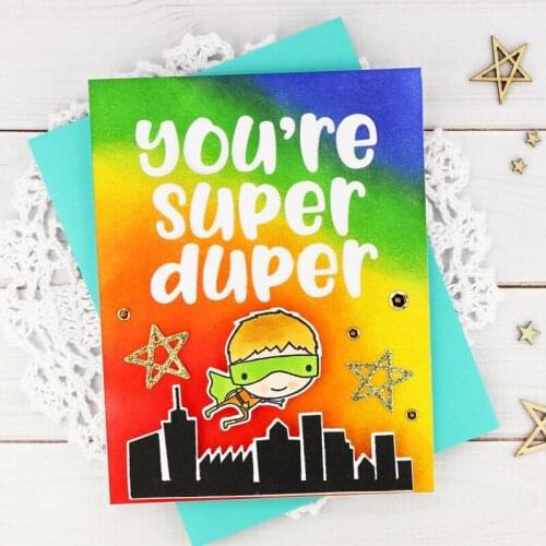 Julyarts YOU'RE SUPER DUPER Metal Cutting Word Die Scrapbooking Cutting Metal Die Paper Craft Dies Stencils For Painting Decor